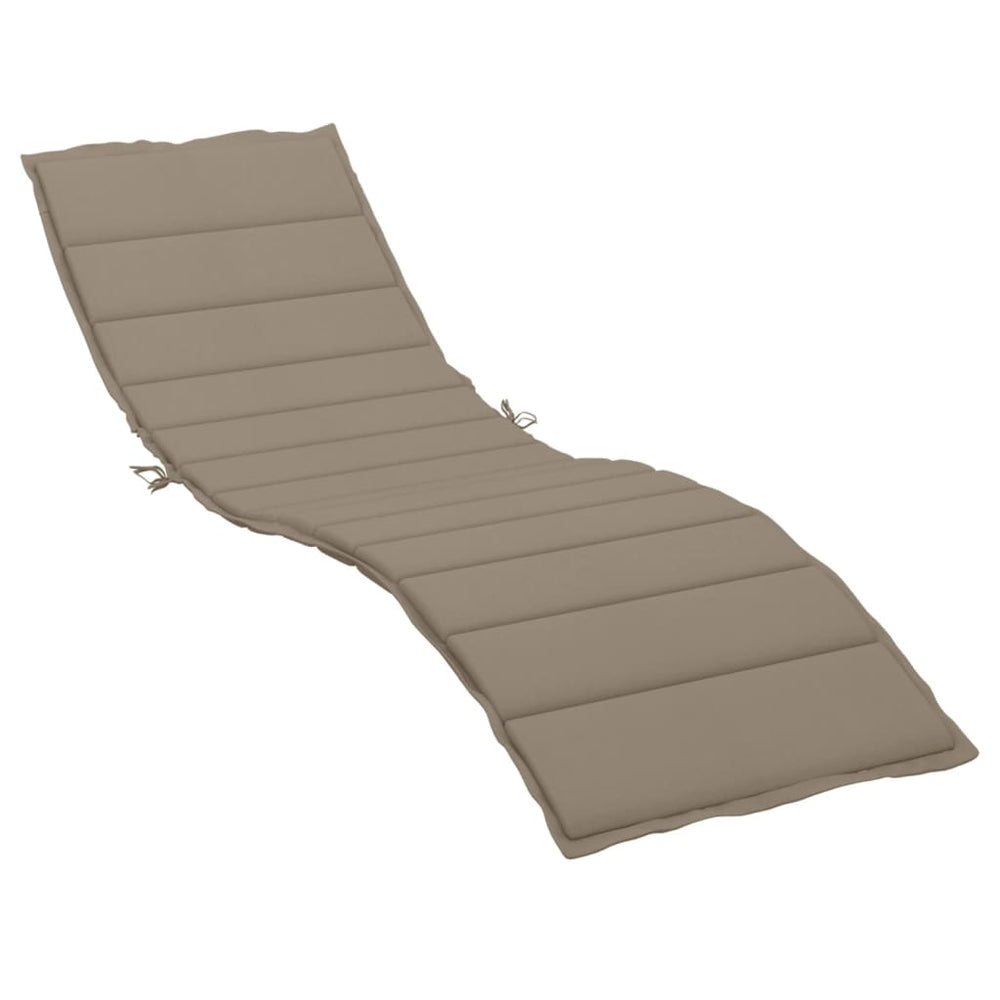 vidaXL Coussin pour chaise longue taupe 200x70x3 cm tissu Oxford