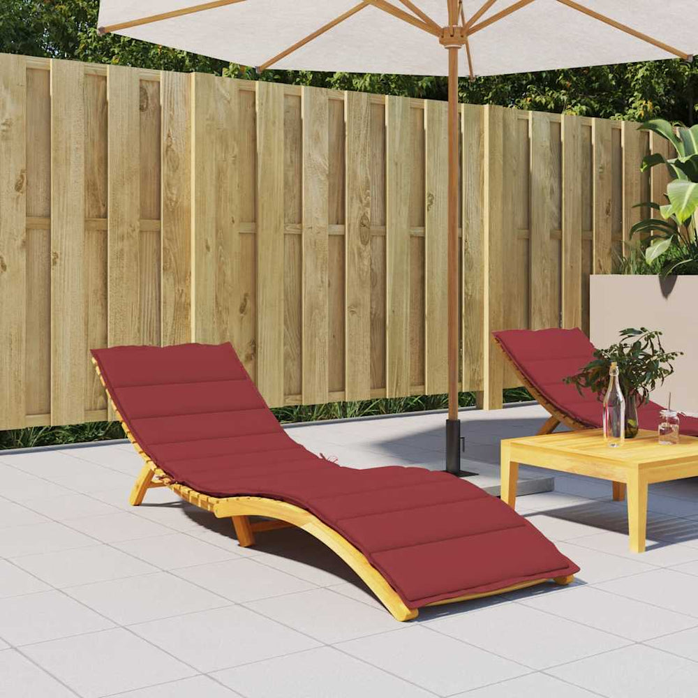 vidaXL Coussin de transat Rouge bordeaux 200x70x3 cm Tissu Oxford