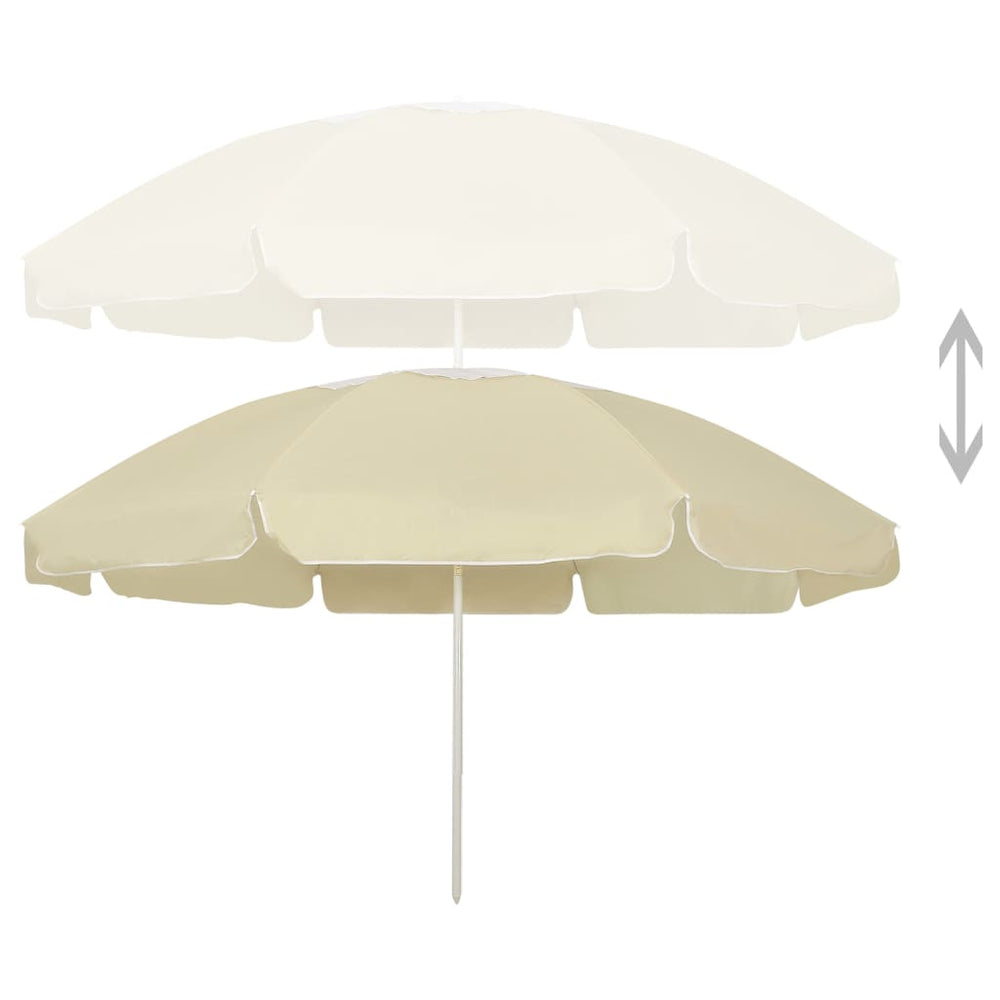 Parasol de plage vidaXL jaune sable 240 cm