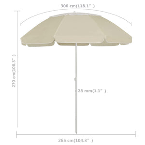 Strandschirm Sandgelb 300 cm