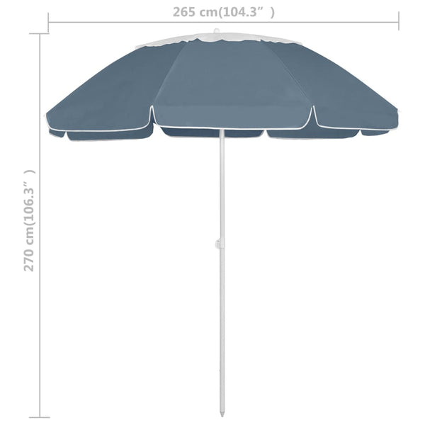 Strandschirm Blau 300 cm
