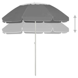 Strandschirm Anthrazit 300 cm