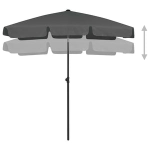 Strandschirm Anthrazit 180x120 cm