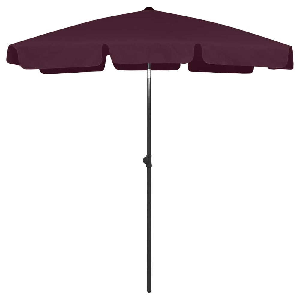 vidaXL Parasol de plage bordeaux 180x120 cm