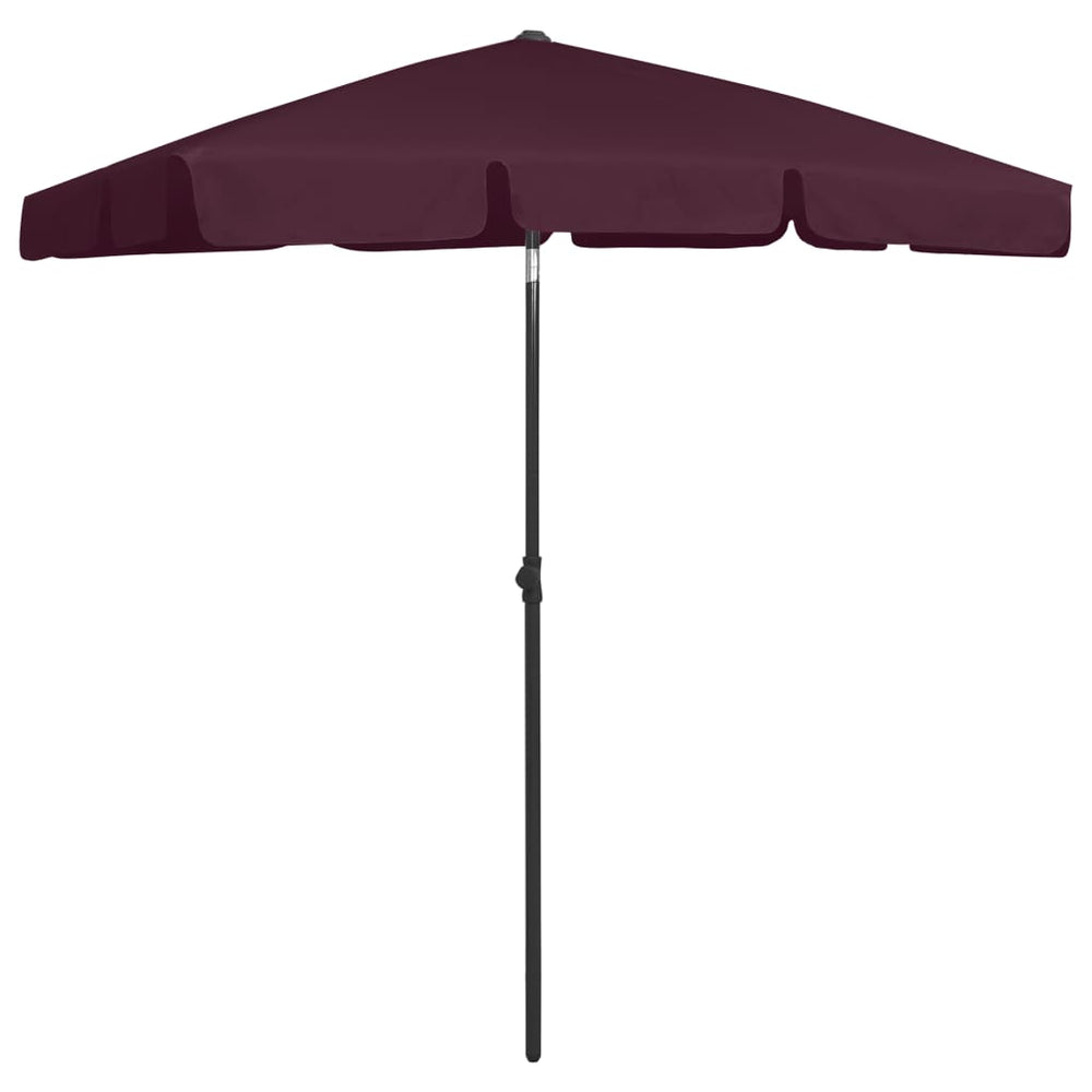 vidaXL Parasol de plage bordeaux 180x120 cm