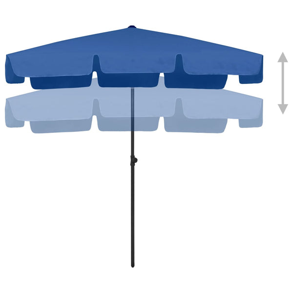 Strandschirm Azurblau 200x125 cm