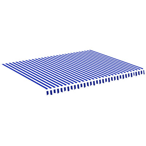 vidaXL Toile de store banne Bleu et blanc 4,5x3,5 m