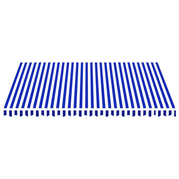 vidaXL Toile de store banne Bleu et blanc 4,5x3,5 m