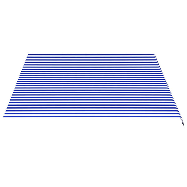 vidaXL Toile de store banne Bleu et blanc 4,5x3,5 m