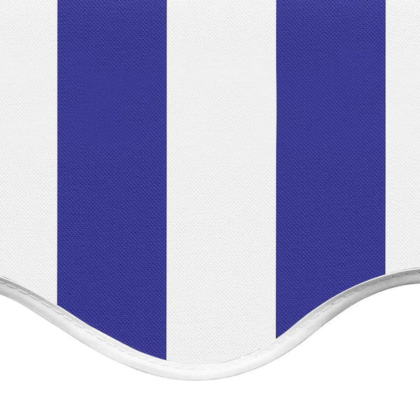 vidaXL Toile de store banne Bleu et blanc 4,5x3,5 m