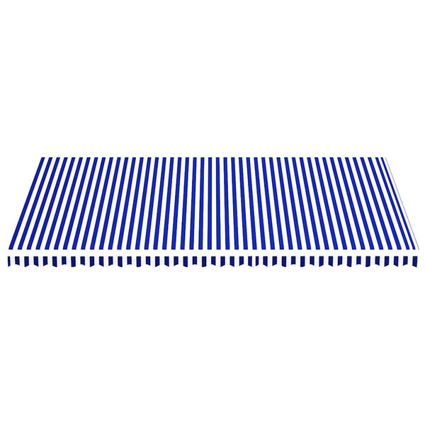 Markisenbespannung Blau und Weiß 6x3,5 m