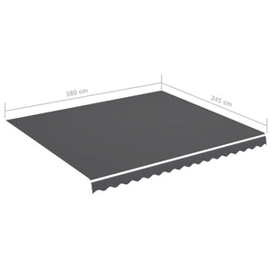 vidaXL Toile de store banne anthracite 4x3,5 m