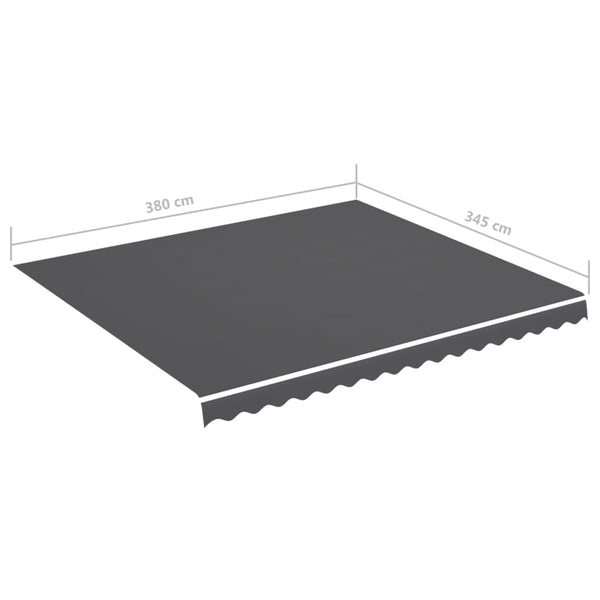 vidaXL Toile de store banne anthracite 4x3,5 m
