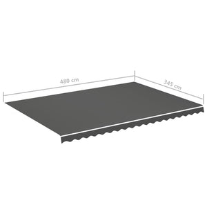 Toile de store banne vidaXL Gris anthracite 5x3,5 m