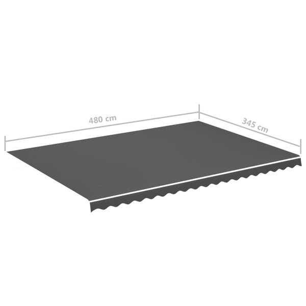 Toile de store banne vidaXL Gris anthracite 5x3,5 m