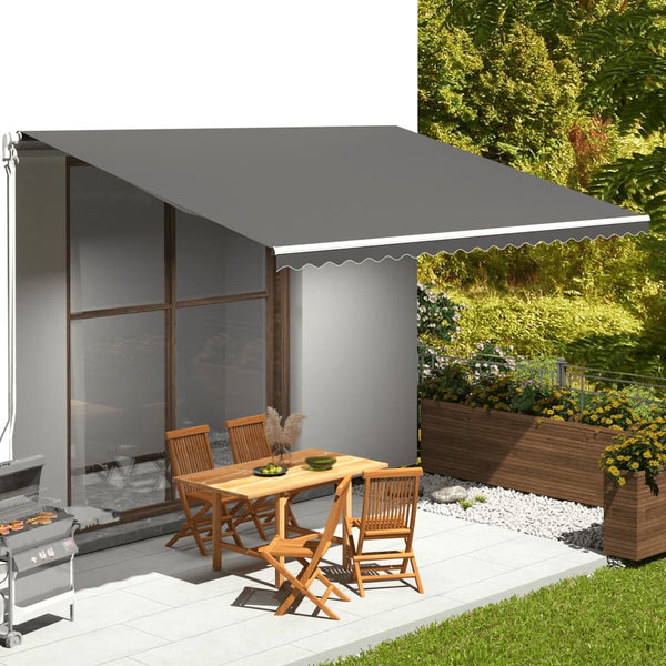 Toile de store banne vidaXL Gris anthracite 5x3,5 m