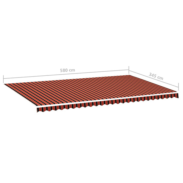 Markisenbespannung Orange und Braun 6x3,5 m