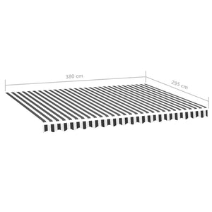 Markisenbespannung Anthrazit und Weiß 4x3 m