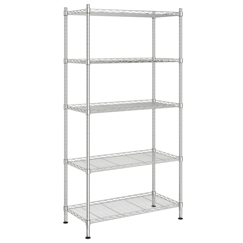 Chrom Lagerregal 90x35x180cm, 5 Böden