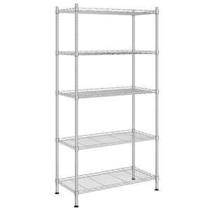 Chrom Lagerregal 90x35x180cm, 5 Böden