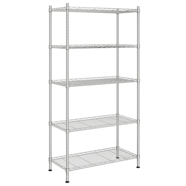 Chrom Lagerregal 90x35x180cm, 5 Böden