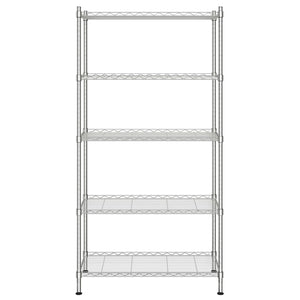 Chrom Lagerregal 90x35x180cm, 5 Böden