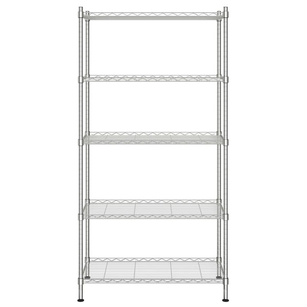 Chrom Lagerregal 90x35x180cm, 5 Böden