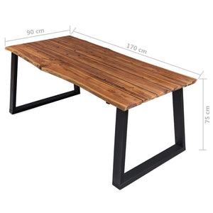 Massivholz Esstisch Akazie 170x90 cm