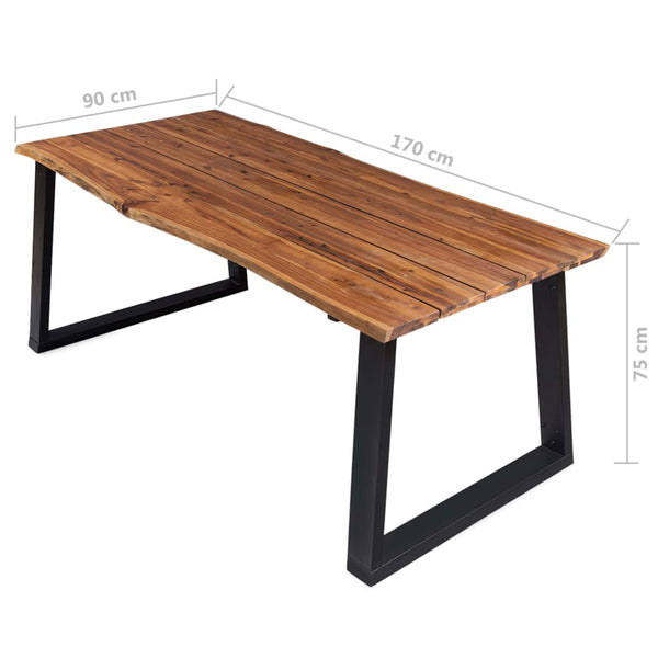 Massivholz Esstisch Akazie 170x90 cm