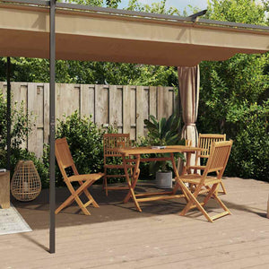 Pavillon mit Vorhängen 6x3 m Taupe Stahl