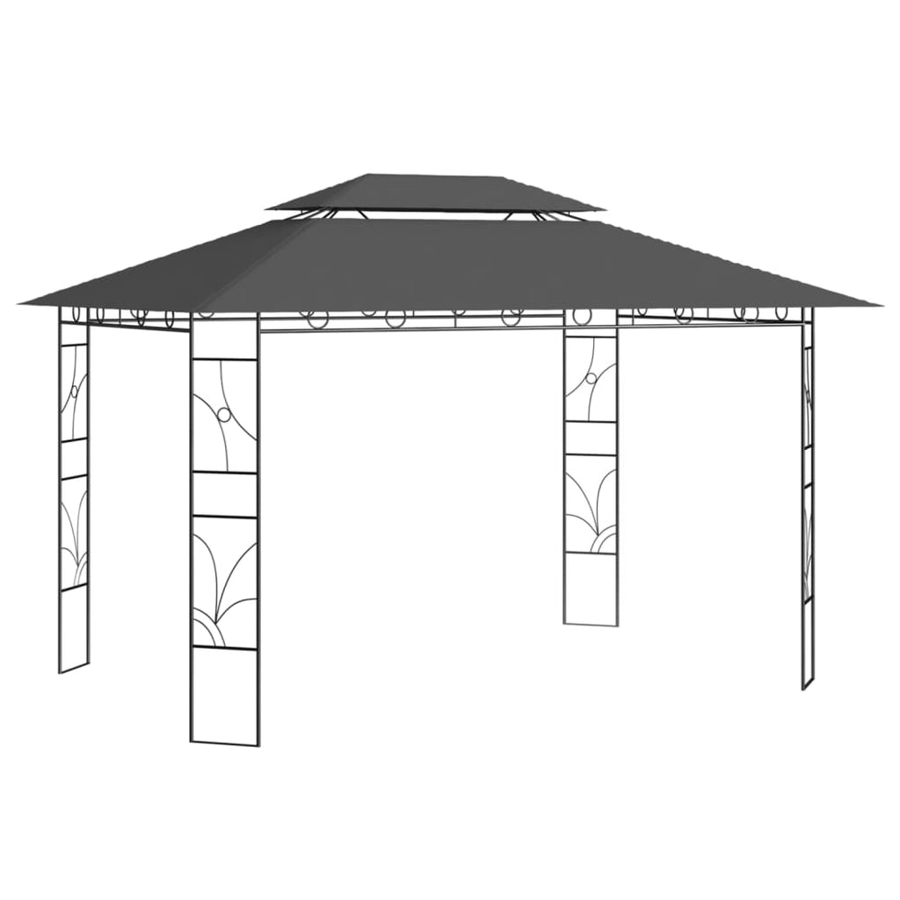 Pavillon 4x3x2,7 m Anthrazit 160 g/m²