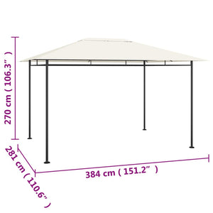 Pavillon 384x281x270 cm Creme 180 g/m²