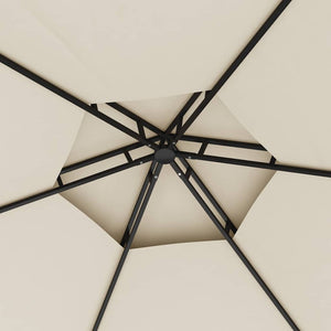 Pavillon mit Seitenwänden 3,1x2,7 m Creme