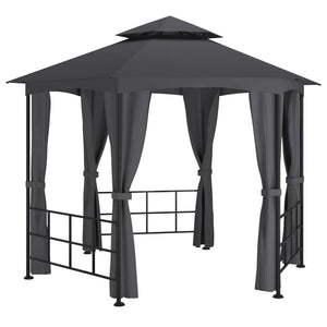 Pavillon mit Seitenwänden 3,1x2,7 m Anthrazit