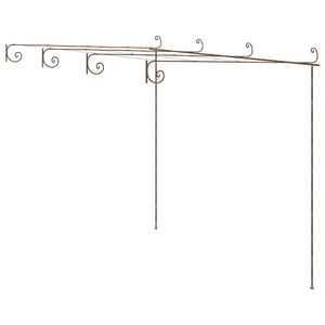 Garten-Pergola Antik-Braun 4x3x2,5 m Eisen