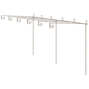 vidaXL Pergola de jardin brun antique 6x3x2,5 m en fer
