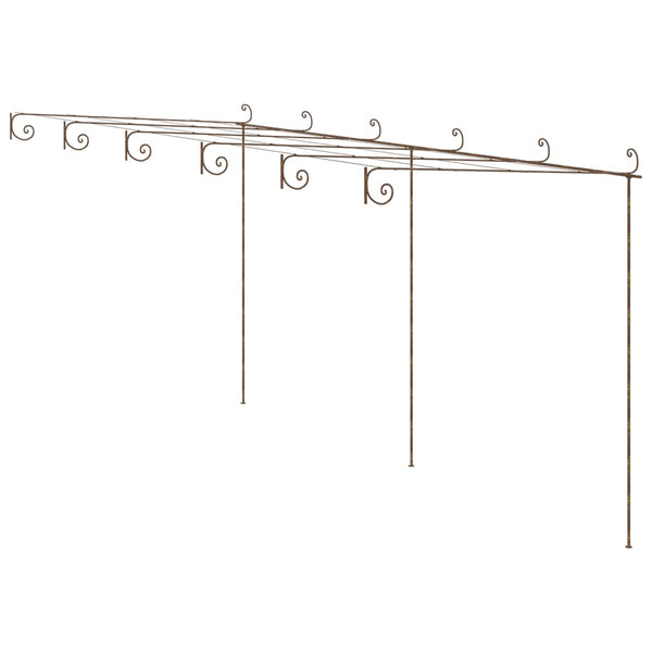 vidaXL Pergola de jardin brun antique 6x3x2,5 m en fer