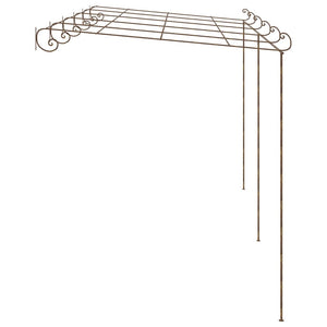 vidaXL Pergola de jardin brun antique 6x3x2,5 m en fer