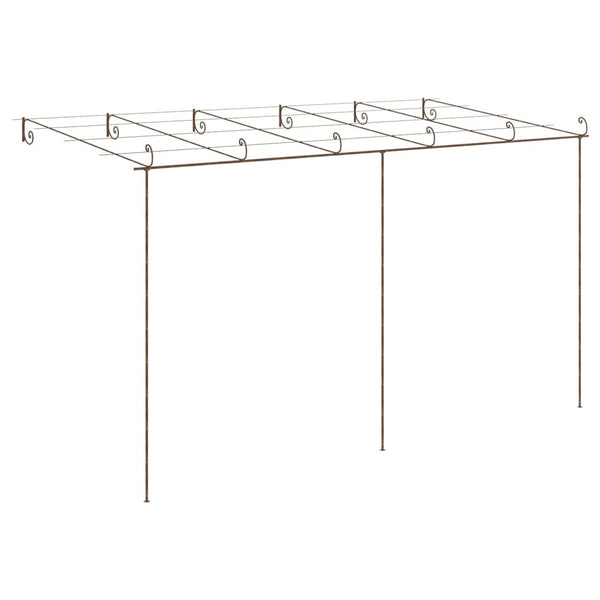 vidaXL Pergola de jardin brun antique 6x3x2,5 m en fer