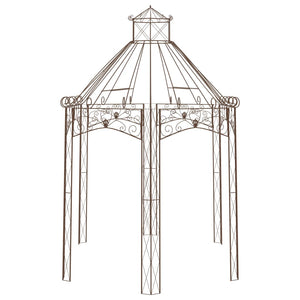 Gartenpavillon Antik-Braun 400x258x378 cm Eisen