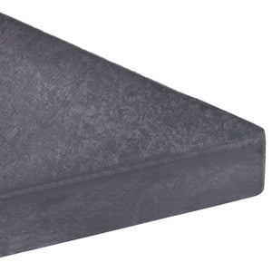 Sonnenschirm-Gewichtsplatte Schwarz Granit Quadratisch 15 kg