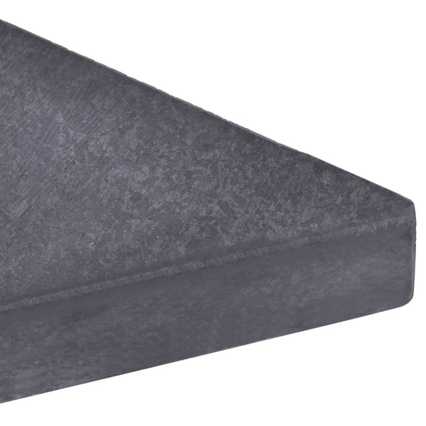 Sonnenschirm-Gewichtsplatte Schwarz Granit Quadratisch 15 kg