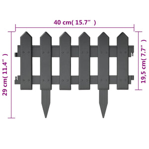 Rasenkanten 25 Stk. Anthrazit 10 m PP