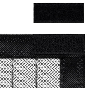 Fliegengitter-Türvorhänge 2 Stk. Magnet Schwarz 200x80 cm