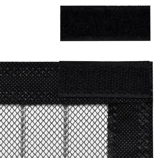 Fliegengitter-Türvorhänge 2 Stk. Magnet Schwarz 200x80 cm
