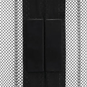 Fliegengitter-Türvorhänge 2 Stk. Magnet Schwarz 220x130 cm