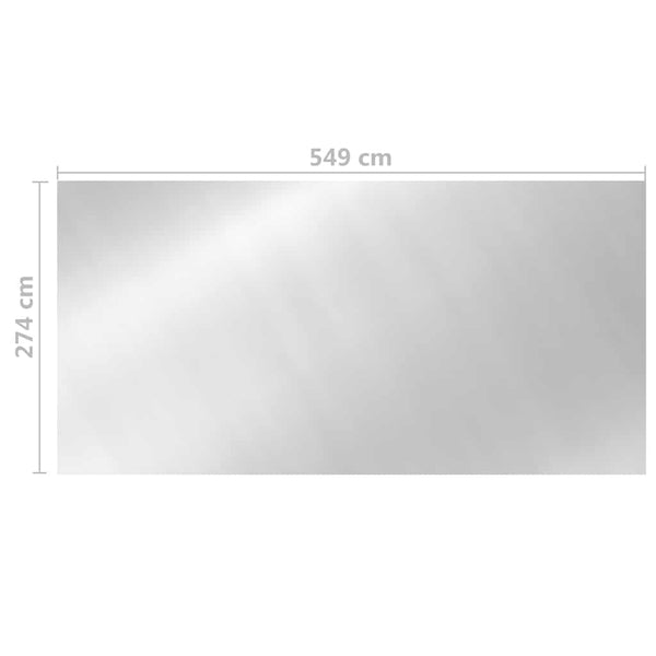 Poolabdeckung Silber 549x274 cm
