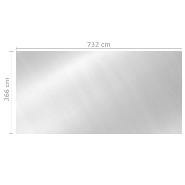 Poolabdeckung Silber 732x366 cm PE
