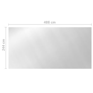Poolabdeckung Silber 488x244 cm