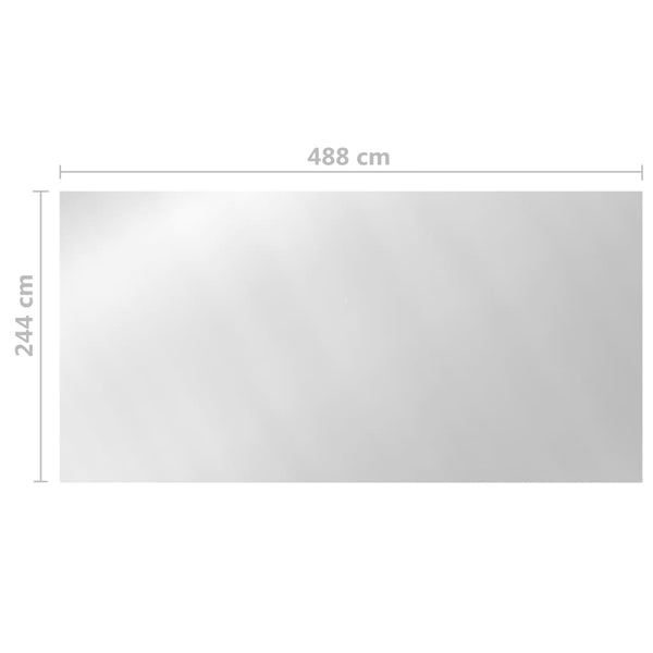 Poolabdeckung Silber 488x244 cm